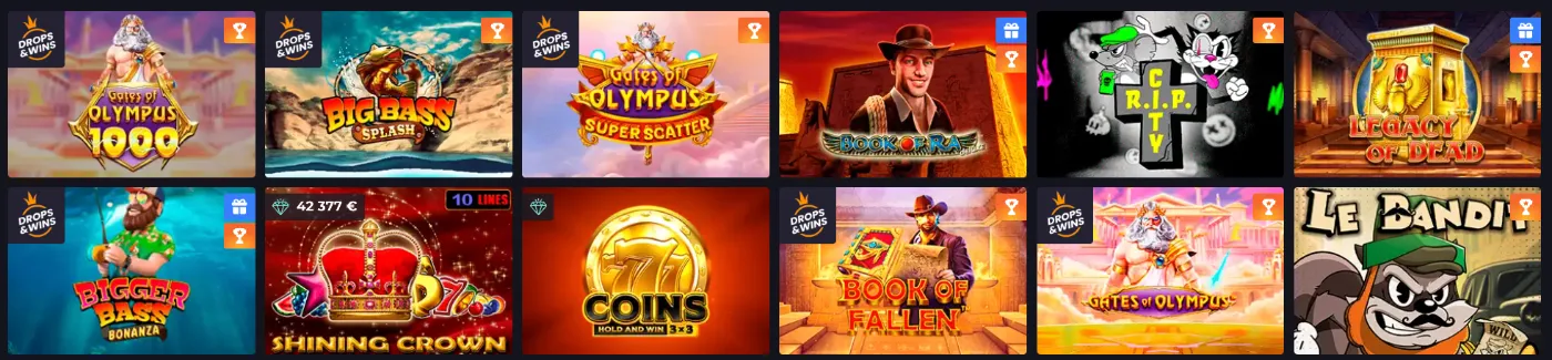 Juegos de tragamonedas y slots online en Izzi Casino